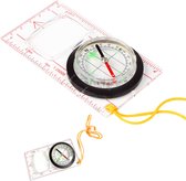 Multifunctioneel kompas - Draagbaar Buitenshuis kamperen wandelen Backpacken zakkompas met kaartliniaal, draagkoord - Navigatiekompas-noodpakket om buiten te overleven