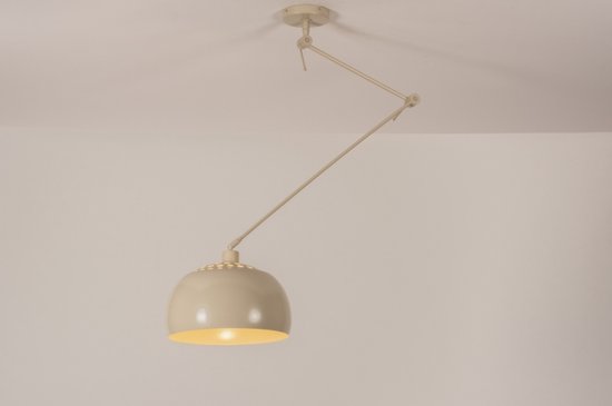 Lumidora Hanglamp 31176 - AMBER - E27 - Beige - Zand - Metaal - ⌀ 32 cm