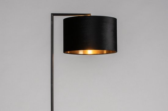 Lumidora Vloerlamp 31087 - BRED - E27 - Zwart - Goud - Metaal