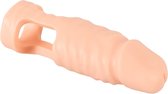Realistixxx Dubbele Penetratie Sleeve Dildo 15 cm - Ballstretcher Voorbind Dildo voor Mannen - Zijdezacht Natuurlijk Gevoel