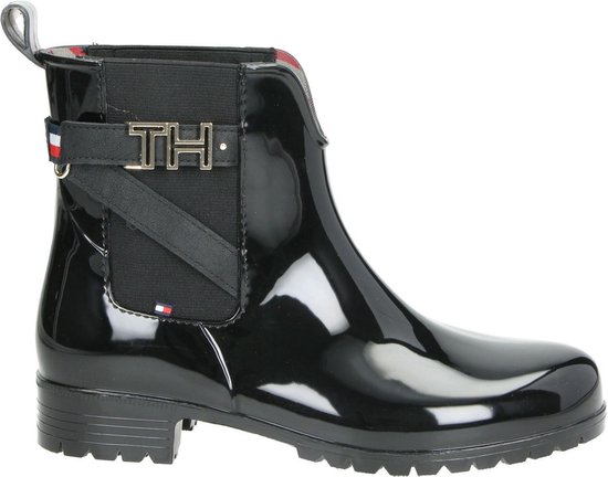 Tommy Hilfiger Dames Regenlaarzen Th Hardware - Zwart - Maat 42 | bol.com