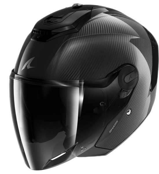 SHARK RS JET CARBON SKIN Black - Maat XL - Jethelm - Scooter helm - Motorhelm - Zwart - ECE 22.06 goedgekeurd - Scooterhelmen mannen en vrouwen.