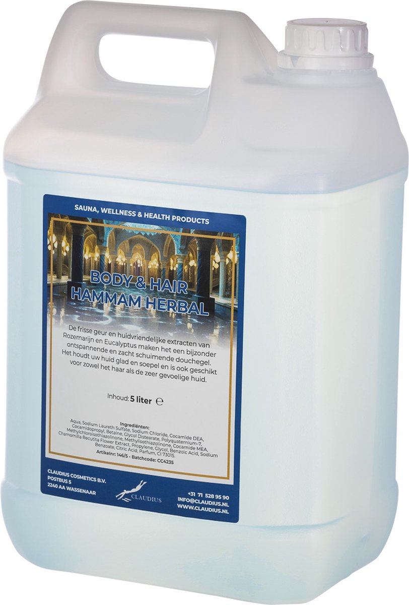Goedkoopste Body & Hair Hammam Herbal - 5 Liter - 2 in 1 voor lichaam en haar.