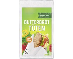 Papieren boterhamzakjes - 100 zakjes - 12,5 x 18,5cm - 100 boterhamzakjes - Take-away - Ecologisch - Snack - Broodjes - Koekjes - Onderweg - Papieren vershoudzakjes