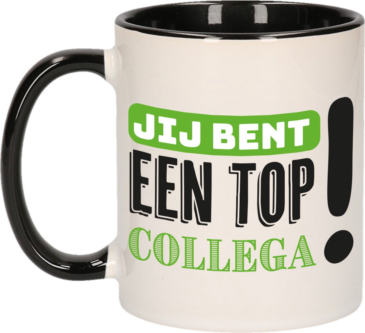Bellatio Decorations Cadeau koffie/thee mok voor collega - groen - 300 ml - top collega