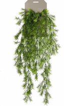 Emerald kunstplant/hangplant - Asparagus - groen - 75 cm lang - Levensechte kunstplanten