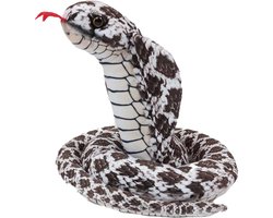Pia Soft Toys Knuffeldier Cobra slang - zacht pluche - donkerbruin - kwaliteit knuffels - 120 cm