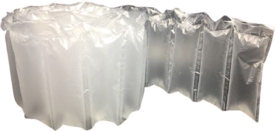 Opblaasbare zakken, 12 wijnflesbeschermzakken en opblaasbare luchtkolomzakken met luchtpompen voor veilig transport en verpakking, doorzichtig, 30.9 x 15.9 x 2.8 cm, draagzak