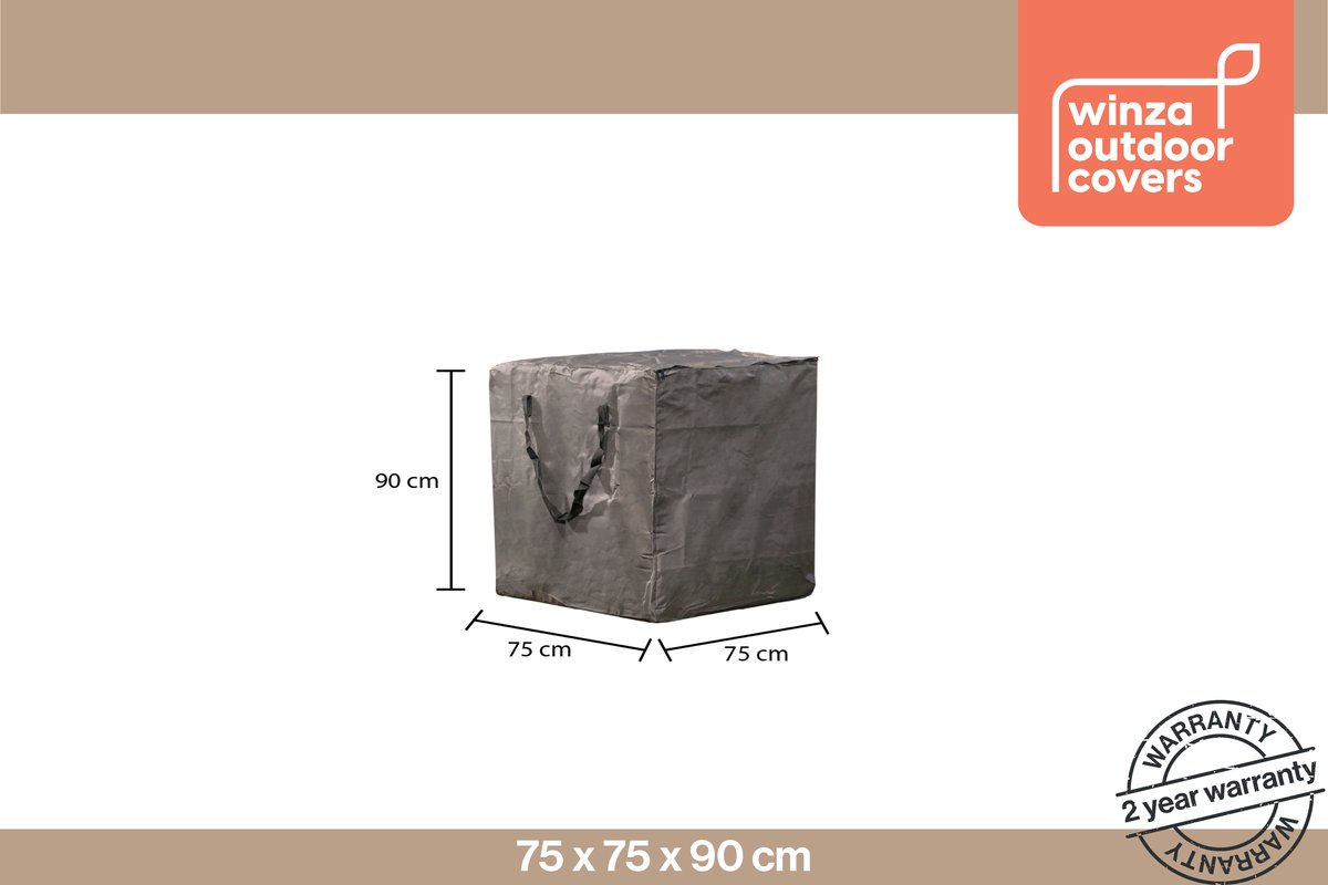 Winza Outdoor Covers Premium - Lounge Kussentas - Afmeting : 75x75x90 cm Antraciet