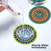 Diamond Art Coasters, Diamond Art Set voor volwassenen, DIY Diamond Cup Coasters, Kunstschilderaccessoires met houder, 10 stuks