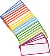 Magnetisch naamlabel label-54 stuks droog wissen herbruikbare lege naamstickers-koelkast magneten- 9 kleuren- 8*3 cm-Beschrijfbare