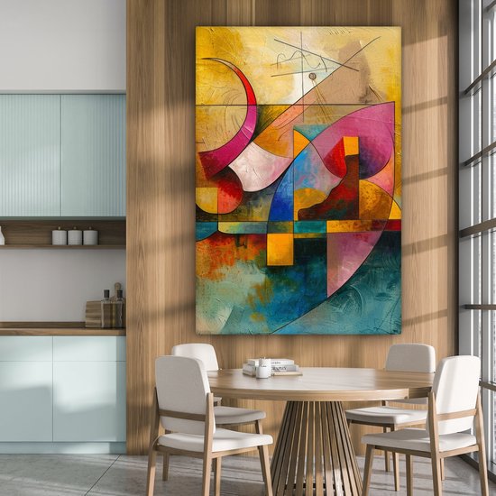 Peinture sur toile 120x180 cm - Décoration murale Art - Abstrait - Esthétique - Coloré - Art - Décoration murale salon - Décoration chambre moderne - Tableaux abstraits