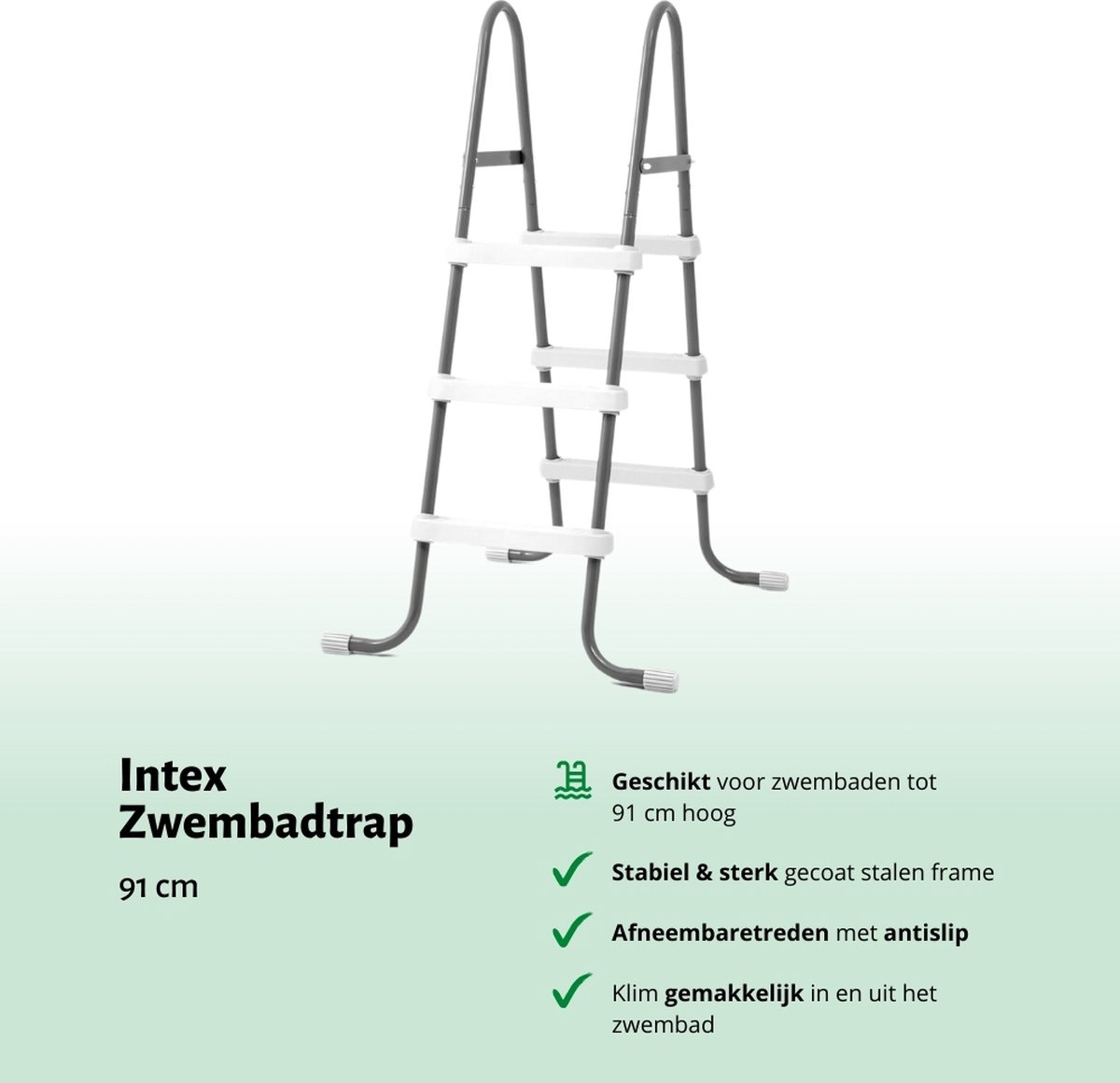 Intex Rechthoekig Frame Zwembad - 260 x 160 x 65 cm - Blauw - Inclusief Zwembadfilterpomp - Chloor - Ladder – foto 5