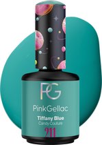 Pink Gellac 211 Tiffany Blue Gel Lak 15ml - Glanzende Blauwe Gellak Nagellak - Gelnagels Producten - Gel Nails