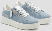 SmileFavorites® Dames Sneakers - Blauw - Stof - Maat 38