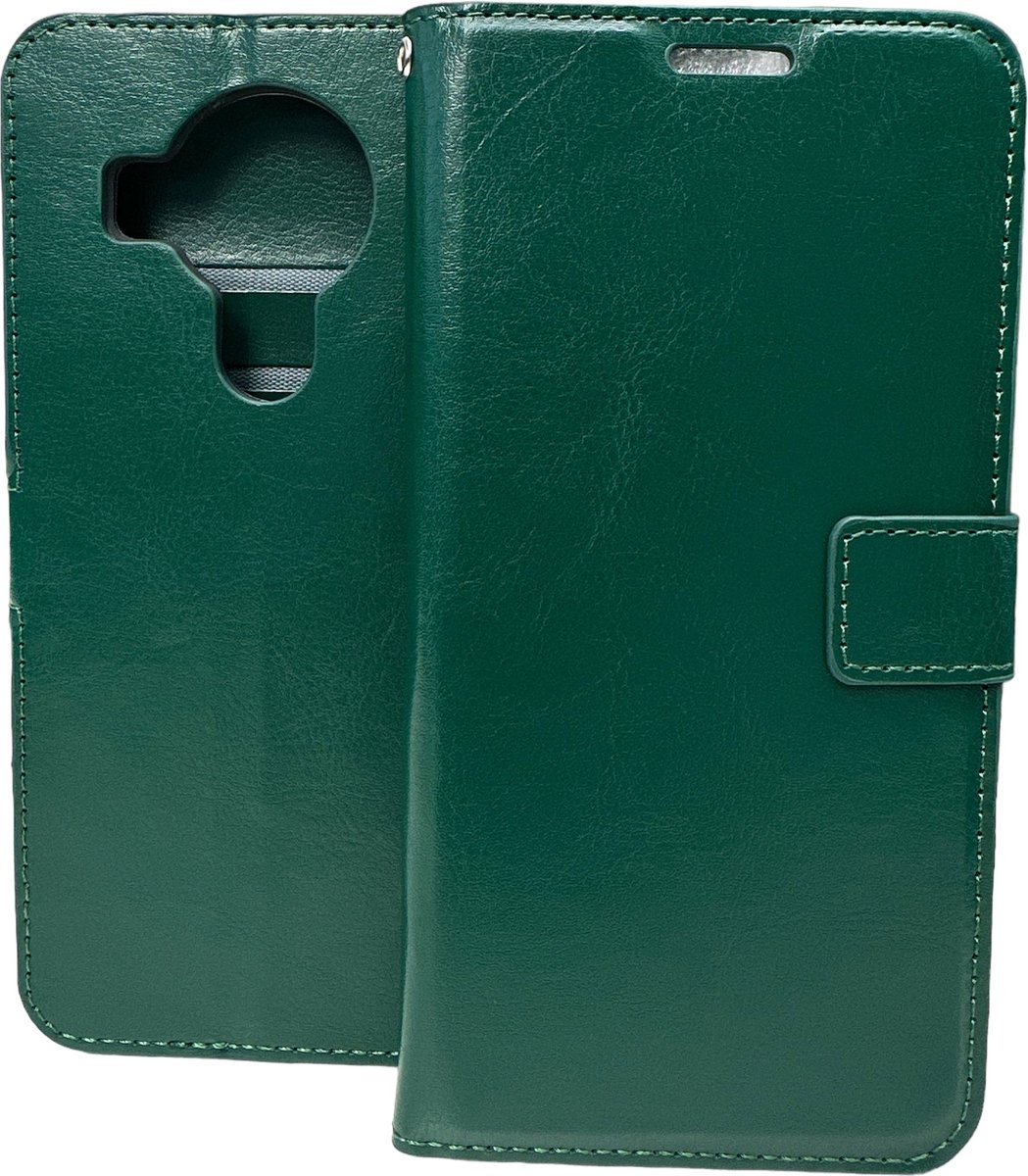 Bookcase Geschikt voor: Nokia 5.4 - Groen - portemonnee hoesje