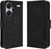 Geschikt voor Xiaomi Redmi Note 13 Pro Plus 5G - Magnetic Leer Flip Leather Book Case Hoesje - Zwart