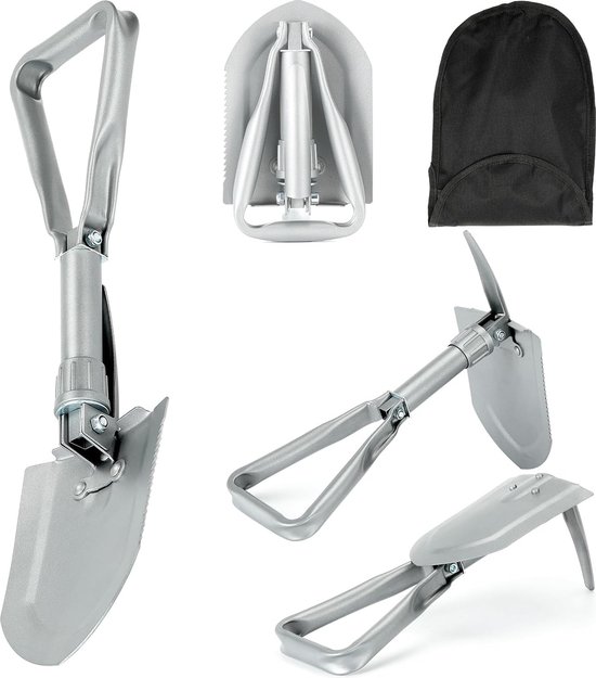 2 x metalen sneeuwschep met ergonomische handgreep, sneeuwruimer voor kleine en grote sneeuwvlakken, metalen blad, aluminium steel