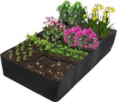 Plantenzak voor planten, 8 vakken, verhoogd tuinbed van stof, rechthoekige plantenbak, plantenzak voor kruiden, tomaten, aardappelen, bloemen, aardbeien