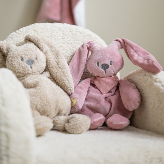 Nattou Knuffel Lapidou het konijn, vriendje vanaf de geboorte, 36 cm, roze