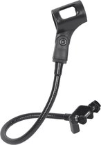 360 graden flexibele zwanenhals microfoonstandaard, verstelbare bureaumicrofoonarmstandaard met clip, eenvoudige 13" zwanenhalsmicrofoonstandaard (zwart)