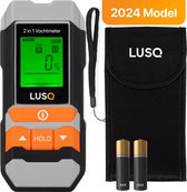 LUSQ® - 2 in 1 digitale vochtmeter - Voor hout en bouwmaterialen - Inclusief batterijen
