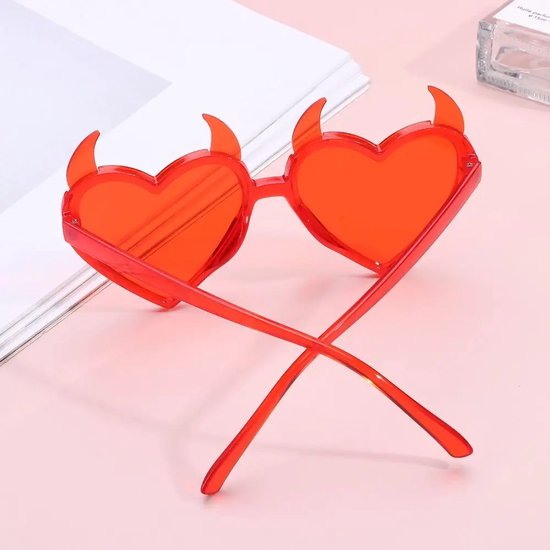 T.O.M.- Zonnebril Hart Duivelsoortjes - Halloween decoratie- Carnaval bril- Halloween bril- Festival bril- Zonnebril- Unisex bril- Grappige bril- Verkleedkleding van T.O.M. — afbeelding 4