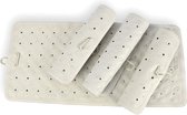 Tapis antidérapant Douche Grijs - Set de 4 Pièces | 100% caoutchouc naturel | 76x36cm | Salle de bain et sanitaires | Bricolage