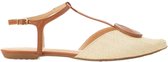 Mangará Acerola Dames sandalen - Raffia naturel - Details in leer - Beige en Bruin - Maat 40