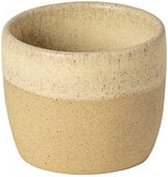 Kitchen trend - Arenito - espresso kop - zand geel - set van 6 - 6 cm rond