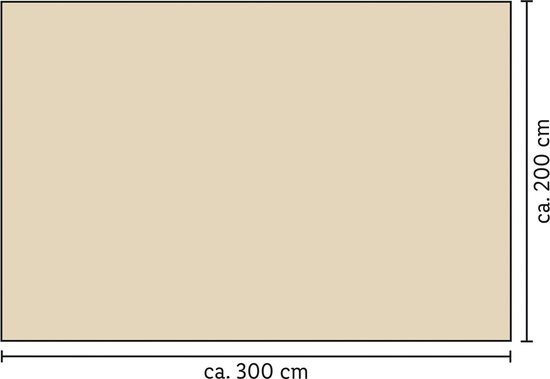 Livarno home Parasol - Auvent - Rectangle - 200x300cm - 100% Polyester - Protection UV - Protection solaire - Beige
