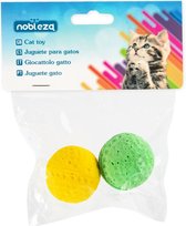 Nobleza Kattenspeelgoed - Speelballetjes zacht schuimrubber voor katten - 2 stuks