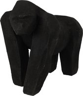 Home&Styling - beeld - gorilla - zwart - 21 cm hoog - woondecoratie beelden en figuren