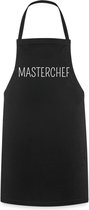 Keukenschort - Masterchef - Zwart - OneSize Volwassenen - Barbecueschort - Ideaal cadeau - Kookschort - BBQ - Keuken - Koken - Bakken