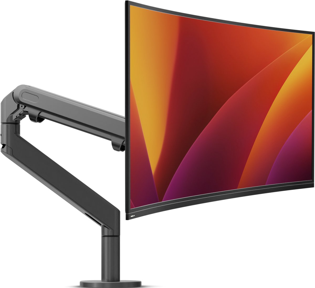 Alberenz® Single Monitor Arm Donkergrijs - Monitorbeugel met Gasveer - Ultrawide monitor arm - Monitor beugel - Ergonomisch ontwerp