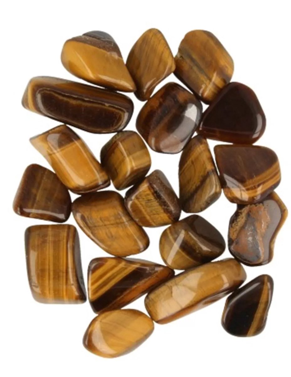 Stones & Bones® - Tijgeroog Trommelsteen - maat 3