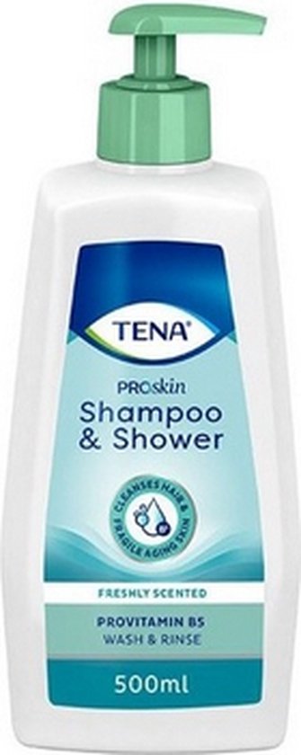TENA Shampoo & Shower 500 Ml - Mildes 2-in-1 Für Trockene & Empfindliche Haut