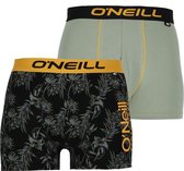 O'Neill premium heren boxershorts 2-pack - leaves - maat L