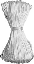 Fako Bijoux® - Satijnkoord - Satijn Hobbykoord - Sieraden Maken Koord - Glanzend - Rond - 2mm - 20 Meter - Wit