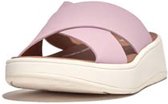 FitFlop F-Mode Leather Flatform Cross Slides PAARS - Maat 39