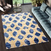 Tapiso Shine Rug Tapis de salon abstrait moderne Blauw Taille - 140x200