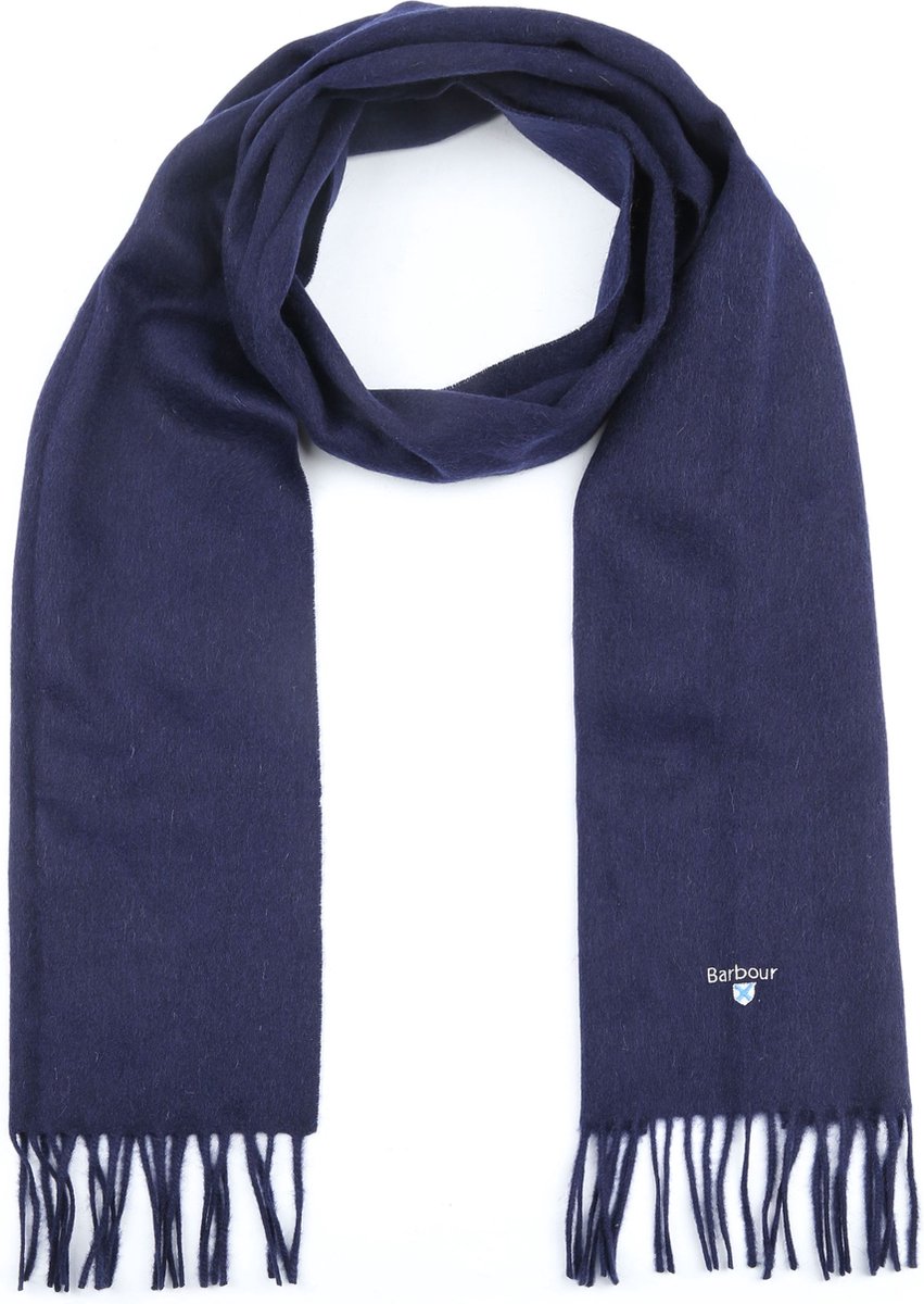 Barbour Sjaal Lamswol Donkerblauw - Maat - Heren