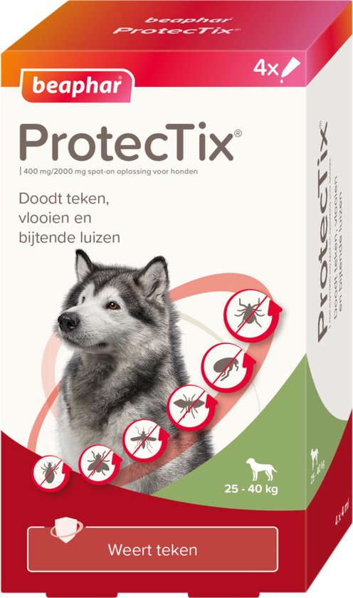 Beaphar ProtecTix Hond Anti Vlo & Teek 25-40 kg - 4 pipetten