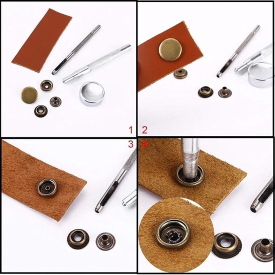 QUARKZMAN 200 sets klinknagels, 6 x 6 mm, metaal, dubbele kap