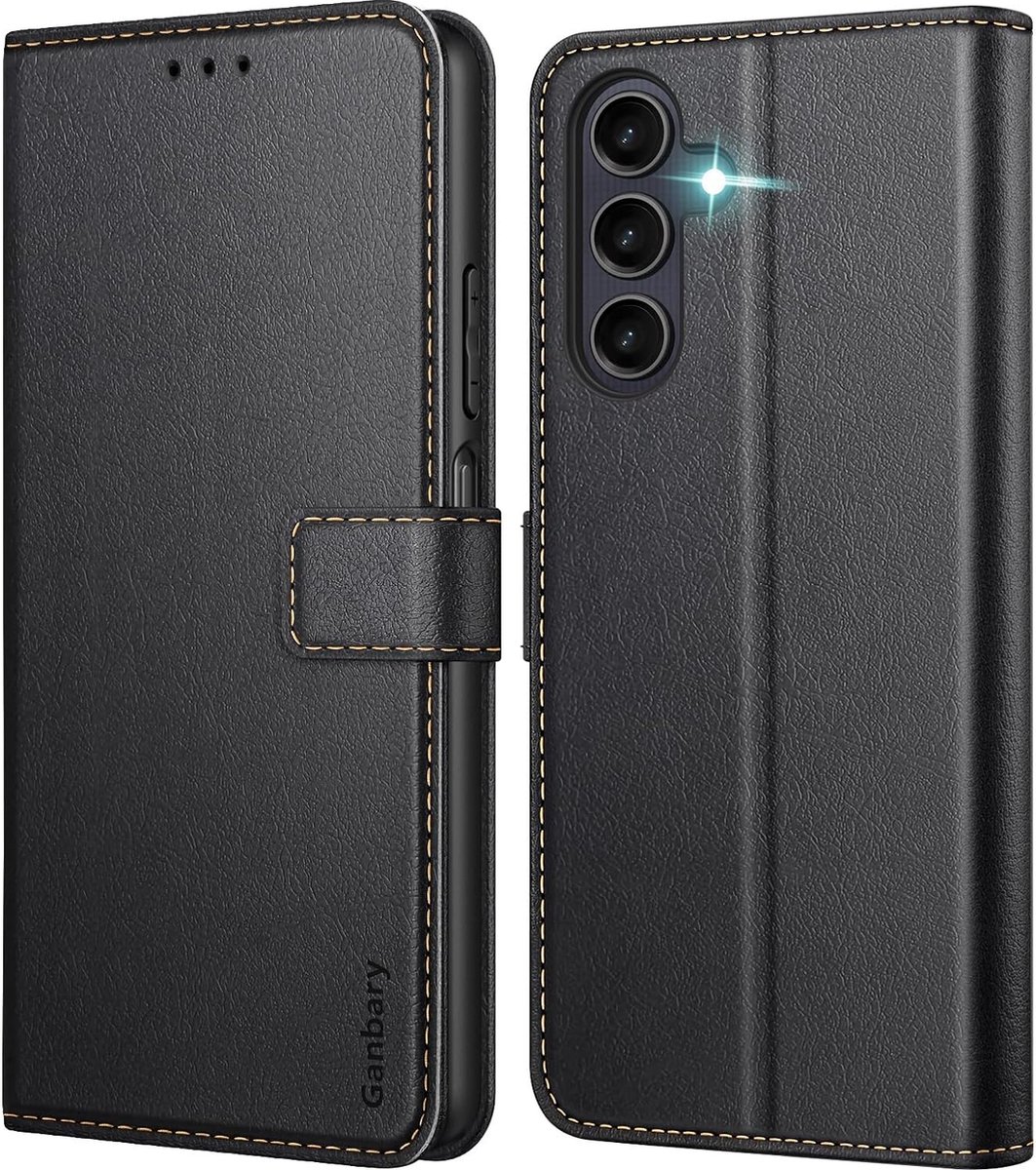 Geschikt voor Samsung Galaxy A25 5G - Portemonneevak - Flip Case - Book Case Hoesje - Zwart