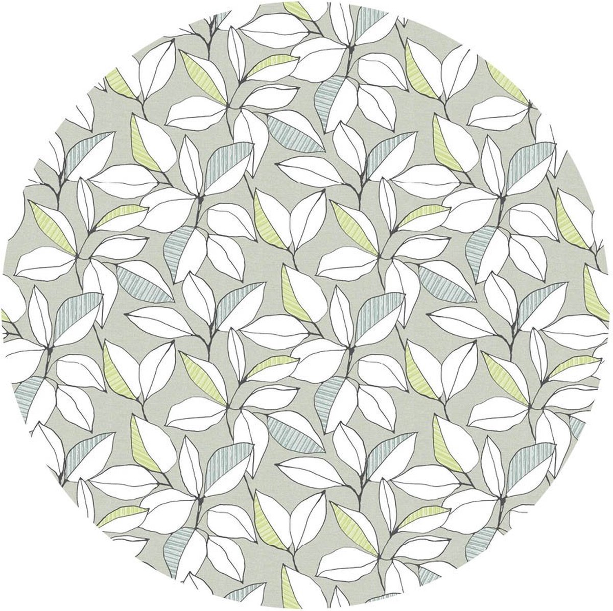 Raved Rond Tafelzeil - Lichte Bladeren 140 cm ø - Groen - PVC - Afwasbaar