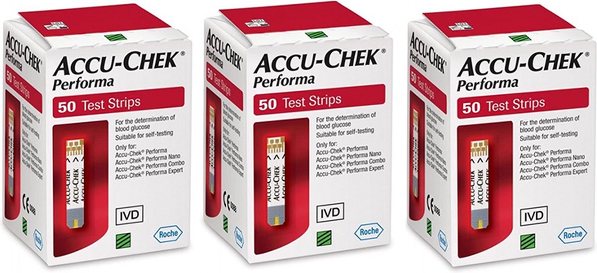 3X 50 strips Accu Chek Performa actiepakket - Accu-check
