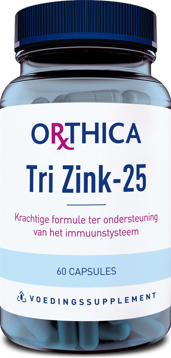 Goedkoopste Orthica Tri Zink-25 - organisch gebonden zink - 60 vegacapsules