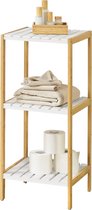 In And OutdoorMatch Storage Rack Margaret - Étagère sur pied - Avec 3 Planches - Bamboe - Design minimaliste
