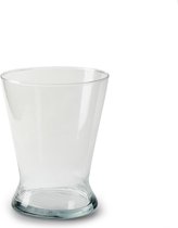 Jodeco Bloemenvaas Xana - helder transparant - glas - D15,5 x H19 cm
